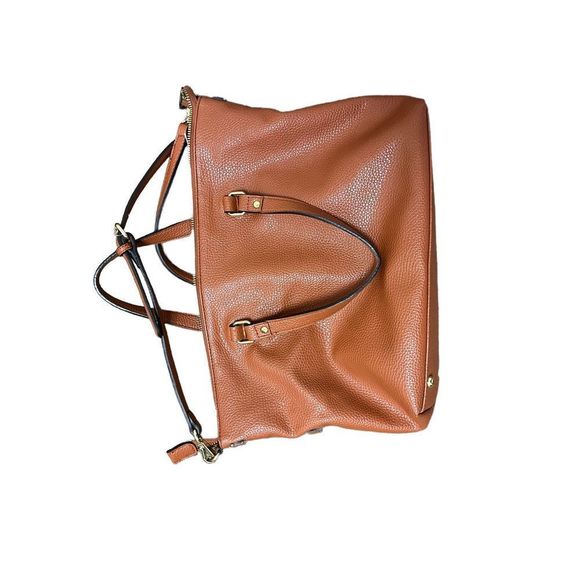 Anne Klein Coral Colored Purse with long strap - Picture 2 of 3